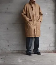 AURALEE FINX NYLON BATTING HOODED COAT