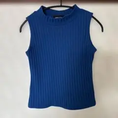 CONA BLUE トップス ノースリーブ レディース 青 伸縮性抜群 S〜M
