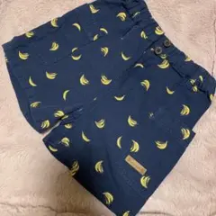 petit main パンツサイズ　90 バナナ柄　おさるのジョージ　ワッペン付