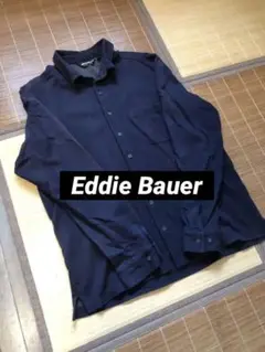 Eddie Bauer ネイビー 長袖シャツ M 訳あり