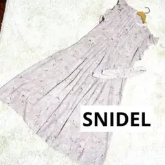 SNIDEL スナイデル マーブルフラワー　シフォン　ワンピース サイズ1