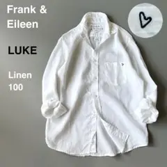 美品❋フランクアンドアイリーン ハート刺繍 LUKE リネン ホワイト M相当