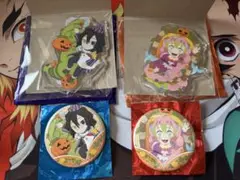 鬼滅　ハロウィン2022 アクスタ　缶バッジ　伊黒小芭内・甘露寺蜜璃