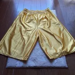 ゴールド サテン バスケットボールパンツ