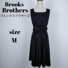【a216】ブルックス ブラザーズ 美品 ノースリーブ ワンピース M リボン