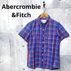Abercrombie&Fitch アバクロ メンズ 半袖チェックシャツ S