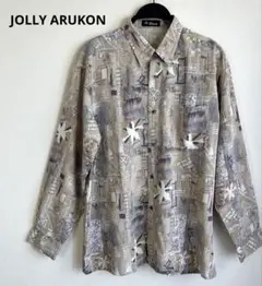未使用JOLLY ARUKON 抽象柄長袖シャツメンズ Lサイズ