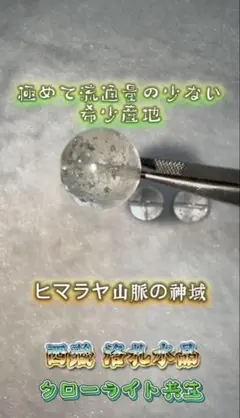 ④極希少 西藏山南地区洛扎県/チベットロダク産 ヒマラヤ山脈神域水晶クローライト