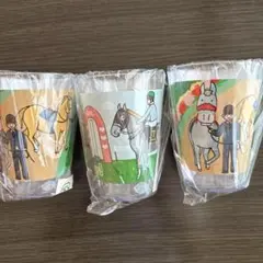 JRA Welcomeチャンス D賞 クリアコップ 3個セット
