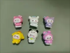 動物キャラクターマグネット6個セット