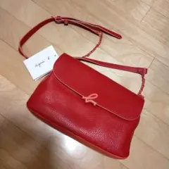 agnes b. ショルダーバッグ 天然皮革 牛革 未使用 アニエスベー
