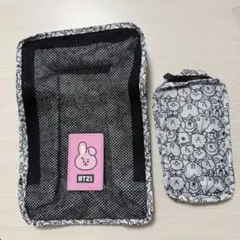 BT21 COOKY メッシュ ポーチ トラベル 2個セット