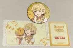 ラウンドワン　学マス　ことね　缶バッジ　チケット風クリアカード