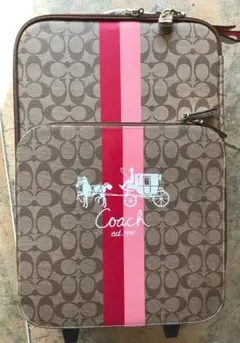 コーチ キャリーケース シグネチャーストライプ