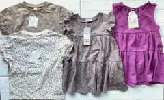 ☆新品☆キッズ女の子 Tシャツ チュニック4枚セット♪120cmアプレレクール他