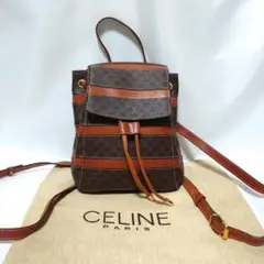 美品 CELINE マカダム柄 ミニリュックサック バックパック