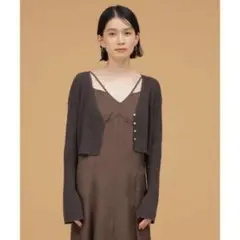 casa fline／2way ショートニットフレアスリーブ