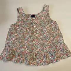 GapKids フラワープリント ノースリーブ S (6-7)