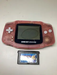 ジャンク　ゲームボーイアドバンス クリアピンク + ボンバーマン ストーリー