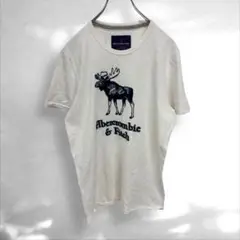 B2》アバンクロンビーアンドフィッチ　デカロゴプリントTシャツ　ホワイト　S
