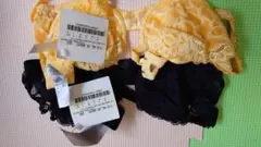 LA PERLA ブラジャー 黒・黄 2枚