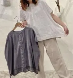 ネストローブ nest Robe リネンエンブロイ ダリー2wayベスト