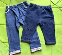 女の子　七分丈　八分丈　パンツ2枚セット