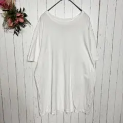 シサム　オーガニックコットンTシャツ　【XL】　ホワイト　半袖　 フェアトレード