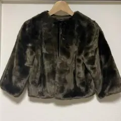 アニエスべー ショート丈ファージャケット・コート
