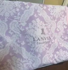 新品未使 LANVIN コットンリバーシブルケット♡ 総柄　日本製　手触り♡