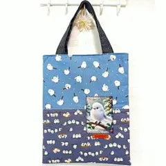 ★彡SALE★彡 シマエナガ パッチワーク ミニトートバッグ♡