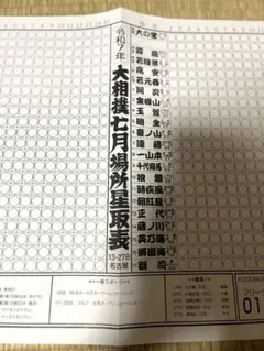 大相撲七月場所 星取表