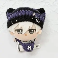 ちびぐるみボーダー猫耳ニット帽 ショルダーバッグセット