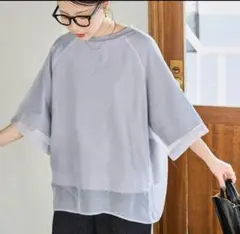 オーガンジー ラグラン風　重ね着　ＴシャツFREAK'S STORE