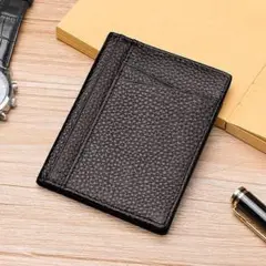 新品　本革（こげ茶）免許証入れ　カード入れ　定期入れ　パスケース