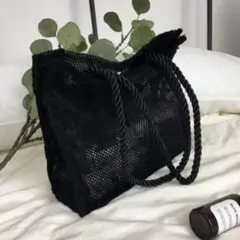 【新品】韓国 レース レトロ 刺繍 トートバッグ ワンショルダー バッグ 花柄
