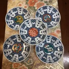 九谷焼✴︎青郊 絵変り中皿5種