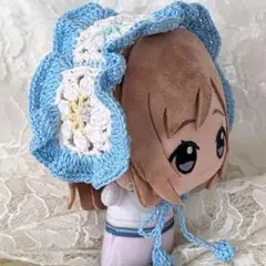〈青色×白色〉ぬい服　ヘッドドレス　にじぬい　ちびぐるみ