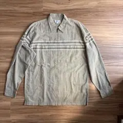 Pashfait ジップアップ　チェック　ボックスカット長袖シャツ M　y2k