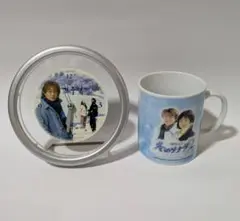 パチンコ　冬のソナタ　ペ・ヨンジュン 置き時計とマグカップ セット（おまけ付き）
