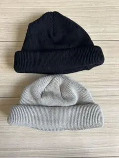 【美品】racal ラカル　ビーニー　ブラック　ベージュ