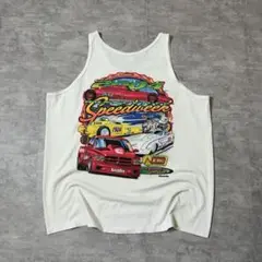00s USA製 クラシックカー ホットロッド タンクトップ Tシャツ アメカジ