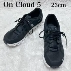On オンCloud 5 レディース ランニングシューズ ブラック ホワイト