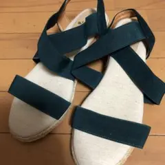 ❤️大きいサイズ❤️ダークグリーン クロスストラップ サンダル３L