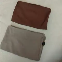 枕カバー　2枚　茶系