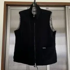 【未使用】CARTE ブラック レオパード ヒョウ柄 リバーシブル ベスト