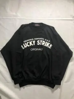 lucky strike ラッキーストライク　スウェット　ブラック　XL