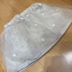 スカート　100cm 水色　星柄