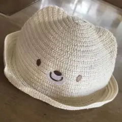 【美品】クマ_麦わら帽子_46センチ
