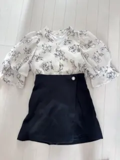 NICE CLAUP ブラウス ミニスカート セット